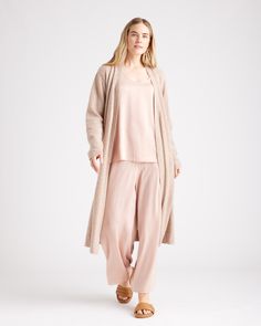 Lounge in luxury in the best cashmere robe around. Expertly crafted from the finest strands of 100% Grade Mongolian cashmere, it's exceptionally soft and warm. Elevate every morning, evening, and any time in between - without breaking the bank. Featured by Fast Company in "The best bathrobes of 2021"  | Quince | Women's Mongolian Cashmere Robe in Oatmeal, Size Small Cashmere Robe, 100 Grade, Boyfriend Cardigan, Fast Company, Inner Mongolia, Fabric Structure, Fine Yarn, Natural Fabrics, Quince