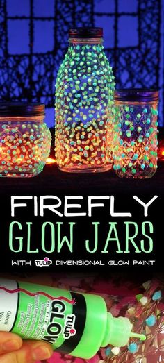 the glow jar is being used to make glowing jars