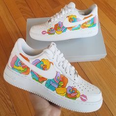 Nike Af1 Custom, Af1 Custom, Custom Painted Shoes, Diy Sneakers, Basket Style, Custom Nike Shoes, Shoes World, Nike Air Shoes, Fresh Shoes