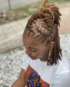 Short Dread Styles, Sisterlocks Styles Updo, Twisted Hair, Beautiful Dreadlocks, Short Locs Hairstyles, Faux Locs Hairstyles, Dreadlock Styles