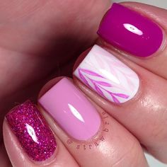 ♥ Pink Nail Art Designs, Chic Nail Designs, Pink Nail Art, Her Nails, White Nail Designs, Best Nail Art Designs, Nails Polish