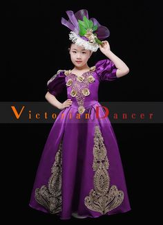 Rococo Baroque Style Kids Ball Gown Girls Halloween Masquerade Dress     Condition: Brand New   Color: amp;nbsp; Black,Purple   Material: This Girls Masquerade Dress is made of amp;nbsp; High Quality Satin, soft and comfortable to wear   Sleeve Length: amp;nbsp;Short Sleeve   Dresses Length:Ankle-Length   Neckline: amp;nbsp; Square Collar   Decoration: Ruffles + Lace   Style: This dress is perfect for civil war,victorian,medieval,regency,renaissance, wedding, cosplay, themed party, photograph, s Purple Fitted Ball Gown Princess Dress, Purple Princess Fitted Ball Gown, Purple Fitted Princess Ball Gown, Purple Fitted Princess Dress For Pageant, Purple Ball Gown Princess Dress For Party, Fitted Purple Pageant Dress For Dress-up, Elegant Purple Ball Gown For Pageants, Purple Fitted Costume For Fancy Dress, Gothic Purple Dress For Costume Party