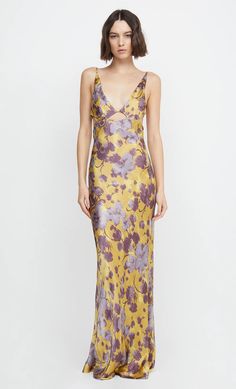 INDI STRAPPY MAXI DRESS - GOLDEN VIOLET – BEC + BRIDGE US Moon Dance, Strappy Maxi Dress, Bec And Bridge, Bec Bridge, Bec & Bridge, Strapless Maxi, Strapless Maxi Dress, Rolled Hem, Fitted Skirt