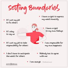 a poster with instructions on setting boundariess