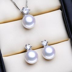 Elegant Pearl Jewelry Set With Pearl Drop, Elegant Silver Jewelry Set With Pearl Chain, Elegant White Jewelry Sets For Formal Occasions, Elegant Pearl Drop Jewelry Set, Pearl Jewelry Sets For Anniversary, Pearl White Jewelry Set With Pearl Drop For Anniversary, Elegant Sterling Silver Jewelry Sets, Classic Pearl Jewelry Sets For Anniversary, Elegant Pearl Chain Jewelry Sets