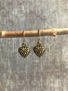 Goal Outfits, Earthy Earrings, Earrings Handmade Boho, Small Dangle Earrings, Valentines Earrings, Blue Dangle Earrings, Earrings Heart, Heart Dangle Earrings, Valentines Jewelry