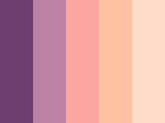 the color palette is in shades of pink, purple and orange