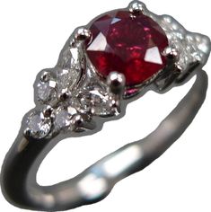 Round Cut Diamond Ring In Platinum, Platinum Diamond Ring With Round Cut Gemstone, Exquisite Ruby Ring With Diamond Round Cut, Exquisite Ruby Ring With Diamond In Round Cut, Gia Certified Platinum Ruby Ring, Gia Certified Platinum Ruby Ring In Fine Jewelry, Gia Certified Fine Jewelry Ruby Ring In Platinum, Heirloom Ruby Ring With Gia Certified Diamond, Gia Certified Classic Ruby Ring With Diamond Accents