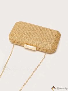 BirdinBag - Versatile Woven Box Bag: Crossbody and Clutch in One First Contact, Diy Supplies, Box Bag, Bag Bag, Save The Planet, Color Khaki, Straw Bag, Free Gifts, Straw