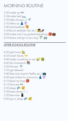 Routine Before School, Before School Routine, First Apartment Tips, Apartment Tips, Middle School Survival, Tracker Ideas