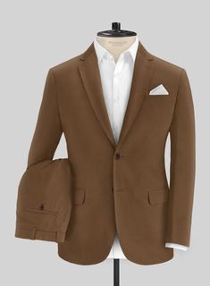 It's time to spice things up with our Italian Hickory Brown Cotton Stretch Suit. Meticulously crafted from a premium blend of cotton and lycra, this suit elevates your suiting game with the latest and most astonishing style, creating a sleek and streamlined silhouette. Moreover, the rich and solid texture of the fabric Grey Tweed Suit, Herringbone Tweed Jacket, White Linen Suit, Green Velvet Jacket, Peaky Blinders Suit, Royal Blue Suit, Navy Blue Chinos, Solid Texture, Solid Beige