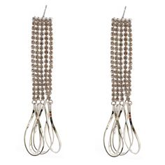 measures(inch) : 3 Metal Long Drop Chandelier Earrings For Formal Events, Crystal Dangle Chandelier Earrings, Metal Dangle Linear Earrings For Weddings, Silver Chandelier Earrings With Dangling Beads For Party, Pierced Metal Dangle Bridal Earrings, Metal Dangle Bridal Earrings For Party, Silver Dangle Linear Earrings For Party, Metal Dangle Bridal Earrings For Pierced Ears, Silver Linear Metal Earrings For Wedding