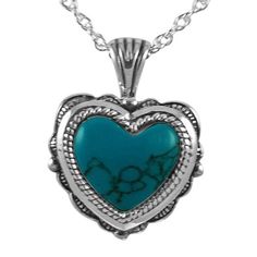 Etched Turquoise Heart Keepsake Pendant Artisan Turquoise Jewelry With Polished Finish, Artisan Heart-shaped Jewelry For Anniversary, Southwestern Style Jewelry With Polished Finish For Anniversary, Southwestern Style Polished Jewelry For Anniversary, Elegant Sterling Silver Turquoise Necklace Gift, Blue Heart Pendant Keepsake Jewelry, Blue Heart-shaped Keepsake Jewelry, Blue Engraved Jewelry For Keepsake, Nickel-free Sterling Silver Turquoise Necklace Gift