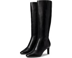 Classic Knee-high Boots With Sculpted Heel For Fall, Classic Fall Knee-high Boots With Sculpted Heel, Sleek Tall Heeled Boots For Fall, Classic Tall Heeled Boots For Fall, Elegant Tall Mid-calf Boots For Fall, Elegant Tall Boots For Workwear, Elegant Tall Boots For Work, Elegant Tall Boots For Fall, Sleek High Shaft Boots For Workwear