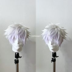 "Satoru Gojo inspired Cosplay Wig  ⚠️Processing times⚠️ Due to a large number of orders, order processing may take up to 20 weeks from the order date. Etsy item listings are only able to show 10 weeks for processing. That processing time period cannot be guaranteed at the moment. Please be advised before ordering.  Please read the terms and conditions and information below before messaging or ordering :) You accept these terms through your use of our services.  You can see our portfolio at: http Gojo Cosplay, Styrofoam Head, 20 Weeks, Male Character, Costume Collection, Hair Reference, Cosplay Makeup, Cosplay Dress, Time Period