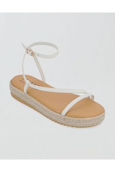 Vegan leather upper/Ankle strap with buckle closure/4mm Tru Comfort Foam™ Insole/Platform heel with espadrille detail/Not eligible for promotions | Only ships within the USA Espadrille Sandals, Platform Heel, Journee Collection, Platform Heels, Platform Sandals, Flip Flop Sandals, Women's Shoes Sandals, Ankle Strap, Vegan Leather