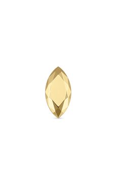 This marquise-cut stud earring crafted from 14-karat gold adds multifaceted shine to everyday ensembles. 3/8"W x 1/4"L Sold as a single earring Threaded post back 14k gold Imported 14k Yellow Gold Marquise Earrings, Modern Gold Marquise Cut Jewelry, Modern Marquise Cut Gold Jewelry, Modern Yellow Gold Jewelry With Marquise Shape, Modern Yellow Gold Jewelry With Marquise Cut, Marquise Cut Yellow Gold Jewelry With Polished Finish, Yellow Gold Marquise Cut Polished Jewelry, Gold Marquise Gemstone Earrings, Classic Gold Marquise Cut Earrings