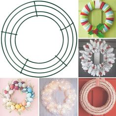 1PC Christmas Wreath Rings Wire Round Wreath Frame Wedding Garland Making 15.74inch Features: Widely Use: Floral wreath hoop can make different wreathes in different festivals, such as Christmas, Thanksgiving, Valentine's day or wedding as decorations by putting on doors, walls, , fences and more. DIY Crafts: Wreath making are suitable for you to make handcrafts, you can invite your family and friends to join the DIY project, you can show your imagination. Material: wreath ring is made of and is Christmas Yarn Wreaths, Christmas Wreath Frames, Garland Making, Yarn Wreaths, How To Make Garland, Fall Floral Decor, Beads Magic, Wreath Ring, Wreath Rings