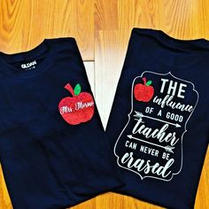 Apple Shirt, Teacher Attire, Good Teacher, White Apple, School Spirit Shirts, Teaching Outfits, Teaching Shirts, Vinyl Shirts, Teacher Style