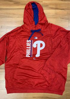 Philadelphia Phillies Mens Red Team Big and Tall Hooded Sweatshirt - 2650792 University Red Fleece Sports Hoodie, University Red Fleece Hoodie For Sports, Sports Tops In Team Colors Made Of Fleece, Red Team Spirit Hoodie, Red Game Day Fan Apparel Hoodie, Red Fan Apparel Hoodie With Graphic Print, Red Graphic Print Fan Apparel Hoodie, Sporty Red Hoodie For Game Day, Red Graphic Print Hoodie Fan Apparel