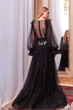 Description Black Top & skirt, Long dress Puffed, Long Sleeves Jewel neckline Tulle, Embroidered lace Dry Clean Made in Lebanon SKU ga-5669-ga-5670 Semi Sheer Top, Jewel Neckline, Skirt Long, Lace Bodice, Sheer Top, Sheer Sleeves, Embroidered Lace, High Neckline, Black Top