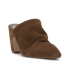 Vince Camuto-Carlie Mule Get that sleek sophisticated appeal with the Vince Camuto Carlie mule. A textured leather upper, supportive leather lining, wrapped block heel and durable rubber sole make this pointed-toe mule a versatile pick. Sleek Calf Leather Mules With Pointed Toe, Brown Closed Toe Mules With Sculpted Heel, Sleek Pointed Toe Calf Leather Mules, Brown Block Heel Mules With Branded Heel Counter, Pointed Toe Mules With Calf Leather And Leather Sole, Pointed Toe Calf Leather Mules With Leather Sole, Brown Pointed Toe Mules With Wrapped Heel, Leather Mules With Suede Lining For Work, Chic Brown Pointed Toe Mules