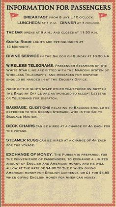 an information card for passengers from the united states to europe and africa, with instructions on how