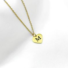 Customizable Heart Charm Necklaces For Gifts, Heart Pendant Charm Necklace For Best Friend Gift, Heart Shaped Name Necklace With Heart Charm As Gift, Heart-shaped Name Necklace With Charm As Gift, Heart Shape Name Necklace With Heart Charm As Gift, Personalized Heart Initial Necklace For Anniversary, Personalized Gift Necklace With Heart Charm, Personalized Pendant Heart Necklace With Adjustable Fit, Personalized Adjustable Heart Pendant Necklace