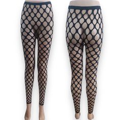 These tights are beautiful, sexy and stylish. Wear under ripped or distressed jeans or as pants with top. Spandex ONE SIZE FITS ALL Fits up to 190 pounds Fits up to 5ft 7 inches Black Stretch Tights For Summer, Edgy Stretch Bottoms With Holes, Black Stretch Legwear For Club, Stretch Bottoms With Holes For Spring, Stretch Fishnet Bottoms For Spring, Black Stretch Bottoms With Holes, Trendy Stretch Legwear For Night Out, Tight Fishnet Bottoms For Summer, Edgy Stretch Hosiery For Night Out