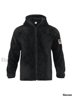 Russoo - Stylish Mens Hooded Jacket: Long Sleeve Zip-Up Hoodies for Casual Wear, Gym, and Sports Activities, Ideal for Fall and Winter Seasons Solid Hoodie For Winter Outdoor Activities, Long Sleeve Winter Sweatshirt For Outdoor Activities, Long Sleeve Fleece Hoodie For Outdoor Activities, Winter Fleece Sweatshirt For Sports, Winter Streetwear Fleece Jacket With Drawstring Hood, Winter Fleece Hoodie Jacket For Cold Weather, Winter Hooded Fleece Jacket With Fleece Lining, Windproof Solid Color Hooded Fleece Jacket, Fleece-lined Long Sleeve Hoodie For Outdoor