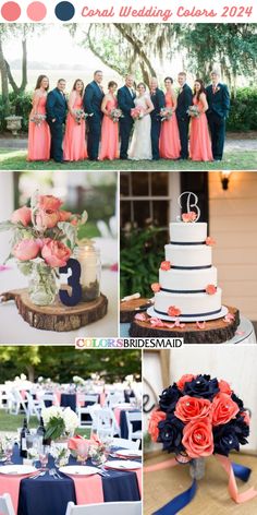 a collage of photos showing different wedding colors