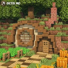 Cave Home Entrance Minecraft, Minecraft Hus, Minecraft Homes, Villa Minecraft, Mc House