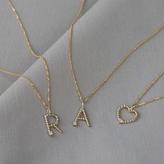 Diamond Initial Necklace 14K Gold Alphabet Letter Charm | Etsy Diamond Cut Initial Pendant Necklace As Gift, Diamond Cut Initial Pendant Necklace For Gift, Minimalist White Gold Initial Necklace For Anniversary, Initial Pendant Necklace With Diamond Accents As Gift, Diamond Accented Initial Pendant Necklace Gift, Gift Round Initial Necklace With Diamond Accents, White Gold Initial Necklace With Diamond Accents As Gift, White Gold Initial Necklace For Anniversary, White Gold Birthstone Necklace For Anniversary On Valentine's Day