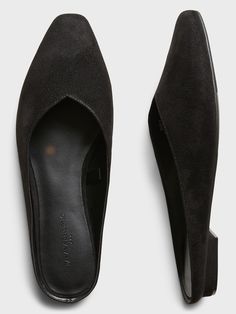 Mule Slide | Banana Republic Factory V Shape Cut, Everyday Flats, Mules Shoes, Banana Republic, V Shape, Modern Minimalist, Heeled Mules, Mule Shoe, Role Models