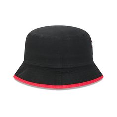 The Chicago Bulls Kids Bucket Hat features an embroidered Bulls logo at the front with a matching brim. Casual Hats With Cotton Sweatband For Sports Events, Casual Short Brim Hat For Sports Events, Sports Cotton Bucket Hat, Casual Trucker Hat With Short Brim And Embroidered Logo, Casual Trucker Hat With Embroidered Logo And Short Brim, Cotton Sports Bucket Hat, Casual Bucket Hat With Embroidered Logo And Short Brim, Casual Bucket Hat With Embroidered Logo, Casual Adjustable Bucket Hat For Sports Events