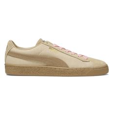 Bring your favorite fit to fruition with these stylish Suede sneakers, featuring earthy tones and pink laces for a pop of bold color. A cool complement to any look, these sneakers are sure to turn heads. $49.95 Custom Low-top Sneakers With Textured Sole In Beige, Custom Beige Low-top Sneakers With Textured Sole, Beige Low-top Custom Sneakers With Textured Sole, Beige Custom Sneakers With Textured Sole, Lace-up, Custom Beige Lace-up Sneakers With Textured Sole, Beige Custom Sneakers With Textured Sole, Beige Textured Sole Sneakers For Streetwear, Beige Low-top Suede Sneakers, Beige Suede Low-top Sneakers