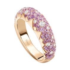 Piaget Rose Gold Sapphire Diamond Ring G34R1100 Piaget Ring, Piaget Rose, Pink Sapphire Band, Piaget Jewelry, Pink Sapphire Diamond Ring, Sapphire Diamond Pendant, Diamond Ring For Women, Sapphire And Diamond Earrings, Luxury Ring