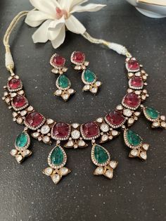 PREMIUM QUALITY , RESTOCKED ♥️ Adorn yourself with this gorgeous Kundan Jewellery piece. You will definitely fall in love with the multiple stones crafted beautifully with the Kundan work in the collar necklace. Handcrafted by our skilled Indian craftsmen from Jaipur  Materials: Brass, Copper and Silver mix. The length of the earrings is 5 cm. The necklace and earrings are the same as shown in the picture. Preferred by celebrities and Indian film heroines for the royal Indian weddings Luxury Dual-tone Kundan Necklace For Celebrations, Luxury Dual-tone Kundan Necklaces, Luxury Dual-tone Kundan Necklace For Festivals, Festive Dual-tone Kundan Bridal Necklace, Ceremonial Dual-tone Kundan Necklace, Royal Indian Wedding, Elephant Bangle, Royal Indian, Kundan Work