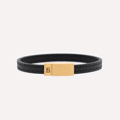 thin black leather gold bracelet fot men stainless steel steel and barnett Modern Gold Leather Bracelet For Everyday, Gold Modern Leather Bracelet For Everyday Wear, Adjustable Leather Strap Bracelets For Everyday, Modern Yellow Gold Leather Bracelet, Leather Bracelet With Wrist Strap For Everyday Use, Luxury Adjustable Leather Bracelet For Everyday Wear, Adjustable Modern Leather Bracelet For Everyday Use, Classic Gold Leather Bracelet For Everyday, Leather Bracelet With Black Band For Everyday