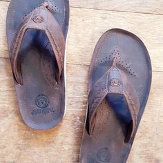 We Have 10 Pairs Of Ocean Minded "All Leather Sandals"...These Retail For $89 With Us Just $39....Only 10 Left Leather Sandals With Round Toe For Beach, Leather Round Toe Flip Flops For Beach, Casual Flip Flops With Leather Footbed For Vacation, Casual Leather Footbed Flip Flops For Vacation, Leather Flip Flops With Round Toe For Vacation, Leather Flip Flops For Vacation, Casual Leather Sandals For Beach, Leather Beach Slippers With Round Toe, Leather Toe Post Slippers For The Beach