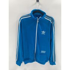 Vintage Adidas Blue Label Ultrastar Embroidered Nylon Zip Jacket Track  Men Sz S measurements: length: 25-26 inches sleeve: 24 inches shoulders: 19-20 inches pit to pit: 20-21 inches Jacket is in good pre loved condition condition, two marks at the back please see pics, no scents or odours Bargain at this price Winter Windbreaker With Three Stripes And Long Sleeves, Long Sleeve Outerwear With Three Stripes For Spring, Blue Nylon Track Jacket For Fall, Blue Fitted Casual Windbreaker, Winter Long Sleeve Windbreaker With Three Stripes, Blue Fitted Sporty Windbreaker, Fitted Long Sleeve Outerwear With Three Stripes, Fitted Blue Track Jacket For Streetwear, Blue Three Stripes Track Jacket For Fall