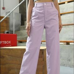 Female Straight Wide-Leg Pants High Waisted Casual Women Pants Loose Wild Trousers Casual High Waist Dress Pants With Buttons, Casual High-waisted Dress Pants With Button Closure, Casual High-waisted Dress Pants, Casual Ankle-length Dress Pants With Button Closure, Trendy High-waist Cargo Pants With Button Closure, Wide Leg Pants With Button Closure For Spring, Trendy High-waist Pants With Button Zip Fly, Trendy Straight Work Pants For Spring, Trendy High Waist Pants With Button Zip Fly