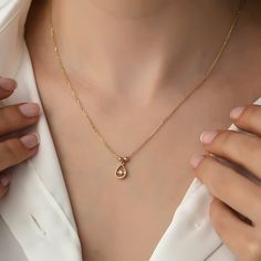 Mini Drop Solitaire Necklace, 14k Gold Necklace, Gold Necklaces, Gift Necklace, Necklace for Women Gift, Necklace for Mom ITEM DETAILS ❆ All our jewelleries are handmade with Love and Care 💓 ❆ Material: 14K Gold. ❆ Gram: 1,96 gr ❆ Each item is made to order. Since all of our products are handmade, there may be -) 10% deviation in the specified weight. ❆ DO YOU LIKE THIS RING? You can get more information about it below but if you have any questions, just send a message. PACKAGING ❆ They are sen Pear-shaped Necklace With Bezel Setting For Gift, Elegant 14k Gold Pendant Birthstone Necklace, Elegant 14k Gold Birthstone Pendant Necklace, Pear-shaped Bezel Setting Necklace For Gift, Elegant Teardrop Pendant Birthstone Necklace For Anniversary, 14k Gold Pendant Birthstone Necklace For Formal Occasions, Formal 14k Gold Pendant Birthstone Necklace, Formal 14k Gold Teardrop Diamond Necklace, Formal Teardrop 14k Gold Diamond Necklace