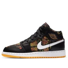 (GS) Air Jordan 1 Mid 'Black Laser Orange' 555112-003 (AJ1/SNKR) Black High-top Jordan Shoes For Streetwear, Black Breathable Mid-top Skate Shoes, Breathable Black Mid-top Skate Shoes, Casual Multicolor Jordan Shoes For Sports, Black Urban Style Lace-up Jordan Shoes, Casual Black Lace-up Basketball Shoes, Black Mid-top Casual Basketball Shoes, Casual Black High-top Basketball Shoes, Casual Black Mid-top Basketball Shoes