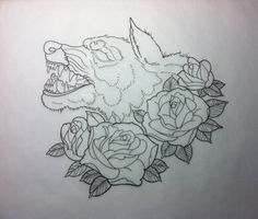 45 Rose And Wolf Tattoos ideas | wolf tattoos, tattoos, wolf tattoo