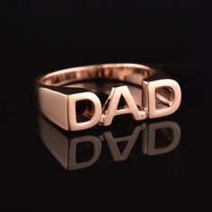 DAD RING >Metal:-Sterling Silver >Band Colour:-Silver  >Stamp:925 >PREPARATION & PROCESSING . TIME .All  Items are custom made to order .Our  processing time is about5/7Business days.  > Rush your order : Please contact us to see if we can meet your deadline. You can also expedite  your  shipping in the drop -down Manu upon check out . This does not change production times ( see above).                >      HANDMADE QUALITY                                                                                                                     Handmade with lots of love and Positive Energy. Each piece of my gemstone jewelry has been cleansed using ancient techniques and energized to amplify the power and healing properties of the stones. Slight irregularities and variations in natural character Personalized Jewelry For Father's Day, Classic Initials Jewelry For Father's Day, Customizable Sterling Silver Signet Ring For Anniversary, Engraved Round Ring For Father's Day Anniversary, Classic Signet Ring For Anniversary And Father's Day, Classic Signet Ring For Father's Day Gift, Personalized Classic Jewelry For Father's Day, Sterling Silver Initial Ring As Gift, Classic Personalized Jewelry For Father's Day