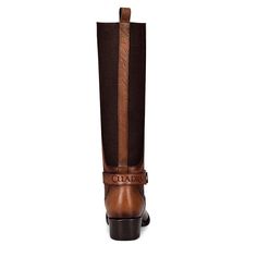 Dé un toque de lujo a su estilo con estas botas largas para mujer de piel color Miel de Cuadra. Con cierre interno y aplicación elástica para una mayor comodidad y ajuste perfecto. La sólida suela de piel y TPU le brinda durabilidad y estabilidad en cualquier superficie. ¡Perfectas para cualquier ocasión! Tubo 16 1/4" Tacon 1 1/8" Punta redonda Color