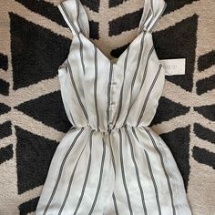 Sienna Sky Striped Jumpsuit Nwt Very Cute And Flattering There’s A Short Lining Under So It Is Not See Through Tie Back Trendy White Beach Jumpsuits And Rompers, Trendy White Jumpsuits And Rompers For Beach, Trendy White Jumpsuit For Beach, Trendy White Jumpsuits And Rompers For Day Out, Chic White Jumpsuits And Rompers For Day Out, White One-piece Jumpsuit For Night Out, White Casual Jumpsuits And Rompers For Night Out, Casual White Jumpsuits And Rompers For Night Out, White One-piece Summer Jumpsuit