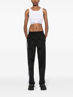 Adidas Adibreak straight-leg Track Trousers - Farfetch Adidas Relaxed Fit Bottoms With Elastic Waistband, Adidas Trousers With Pockets, Adidas Streetwear Pants With Elastic Side Panels, Adidas Stretch Full-length Bottoms, Adidas Full-length Bottoms With Pockets, Side Stripe, Press Studs, Wash Bags, Straight Leg