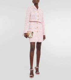 Lace Miniskirt in Pink - Giambattista Valli | Mytheresa Chic Formal Lace Skirt, Pink Feminine Formal Skirt, Elegant Pink Mini Skirt, Pink Feminine Skirt For Formal Occasions, Elegant Lace Trim Mini Skirt, Elegant Pink Skirt With Lace Trim, Elegant Fitted Lace Mini Skirt, Elegant Lace Mini Skirt With Lace Trim, Elegant Mini Skirt With Lace Trim